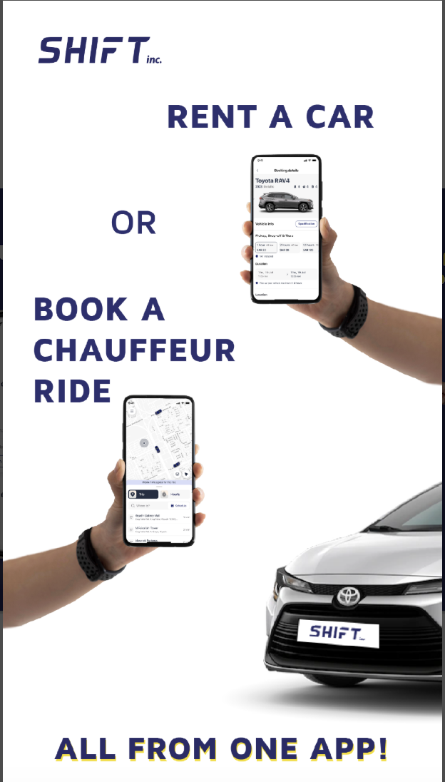 SHIFT booking screen